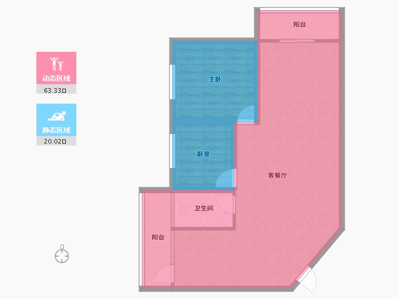 广东省-深圳市-桃源居12区（桃源居）-75.36-户型库-动静分区