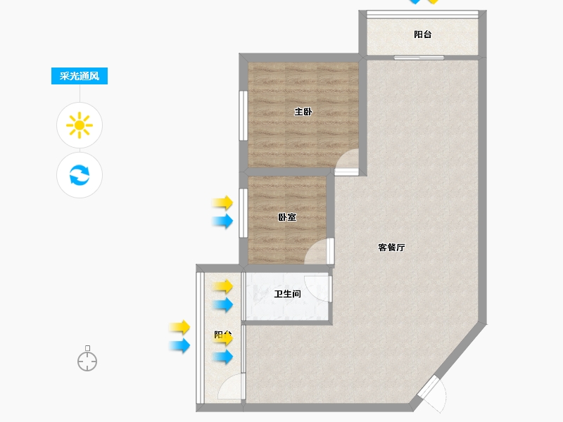 广东省-深圳市-桃源居12区（桃源居）-75.36-户型库-采光通风