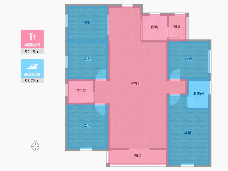 广东省-深圳市-领航里程花园-98.62-户型库-动静分区