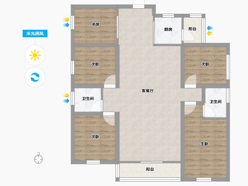 广东省-深圳市-领航里程花园-98.62-户型库-采光通风