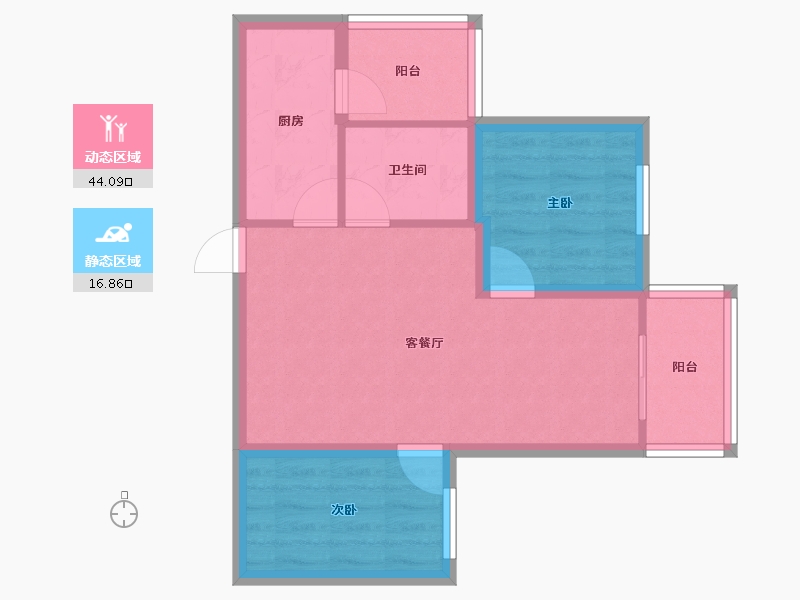 广东省-深圳市-鸿洲新都-53.91-户型库-动静分区