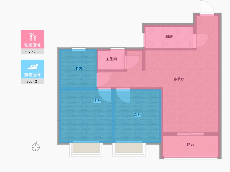 江苏省-徐州市-韵水湾-82.40-户型库-动静分区