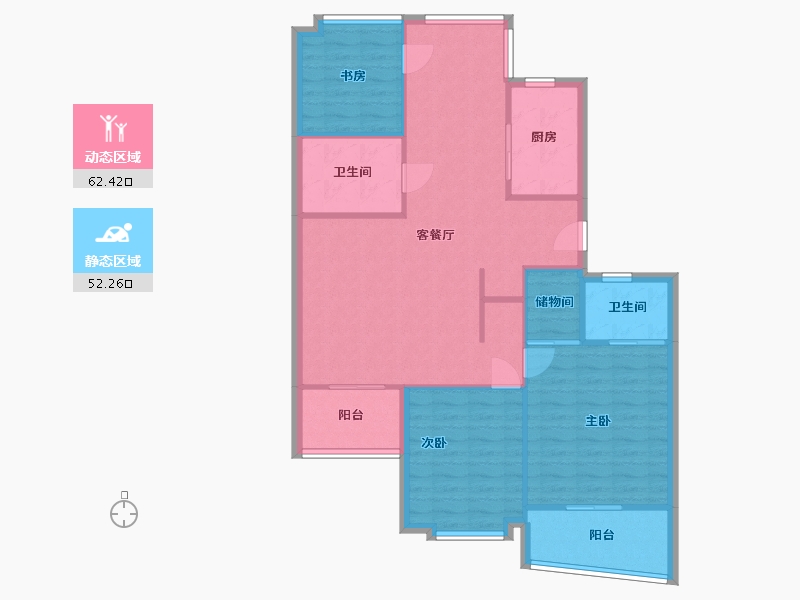 浙江省-温州市-南瓯明园-108.20-户型库-动静分区