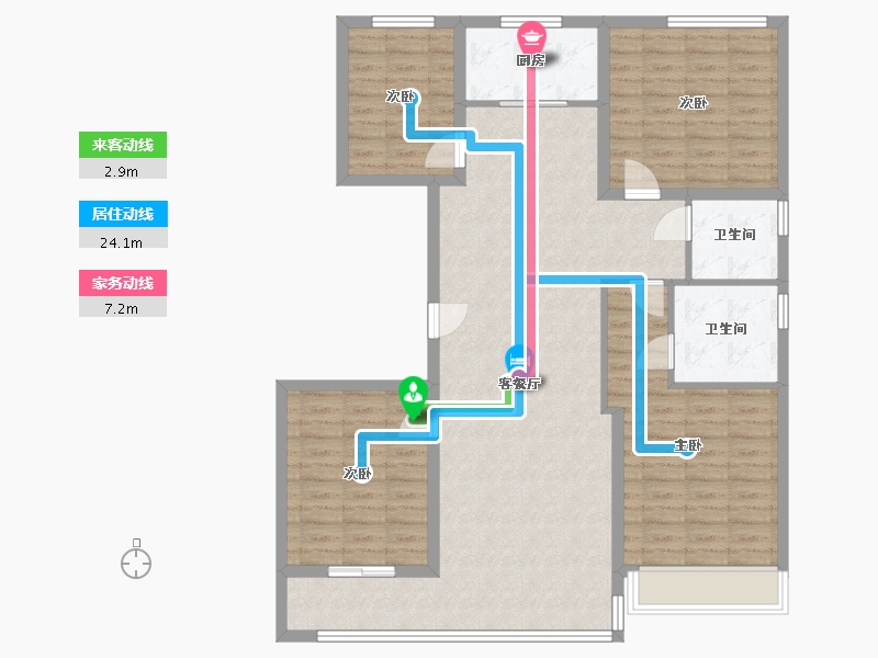 浙江省-杭州市-玖晟府-120.00-户型库-动静线