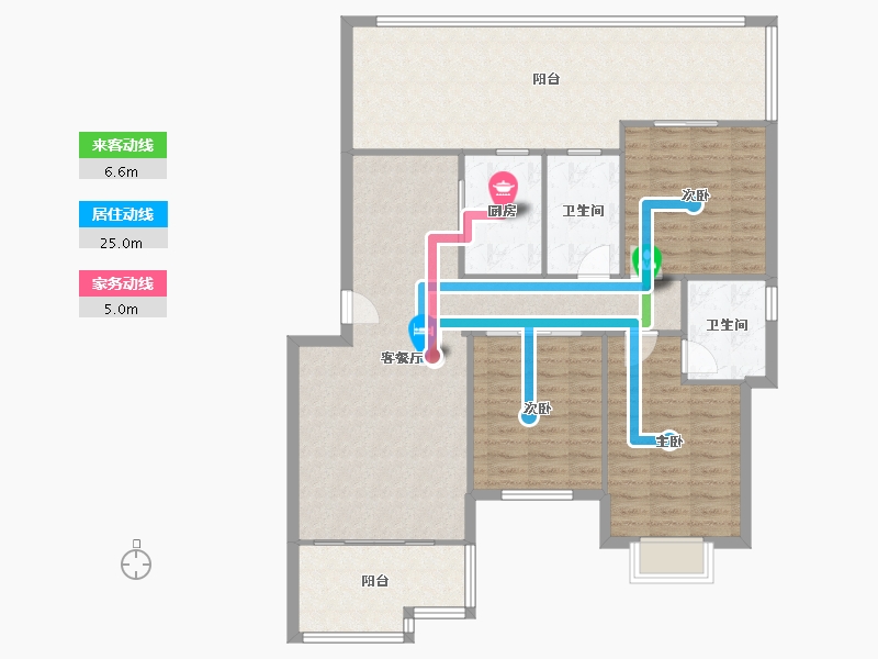 浙江省-杭州市-爵士风情-听风苑-110.00-户型库-动静线