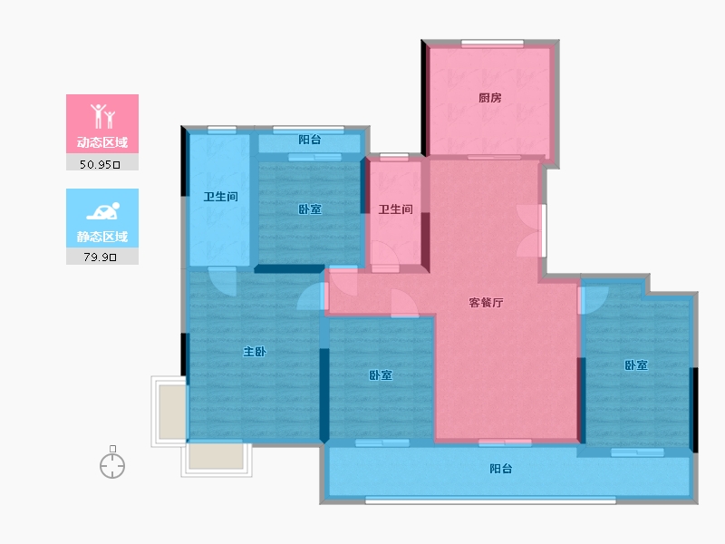 浙江省-嘉兴市-星逸园-115.00-户型库-动静分区