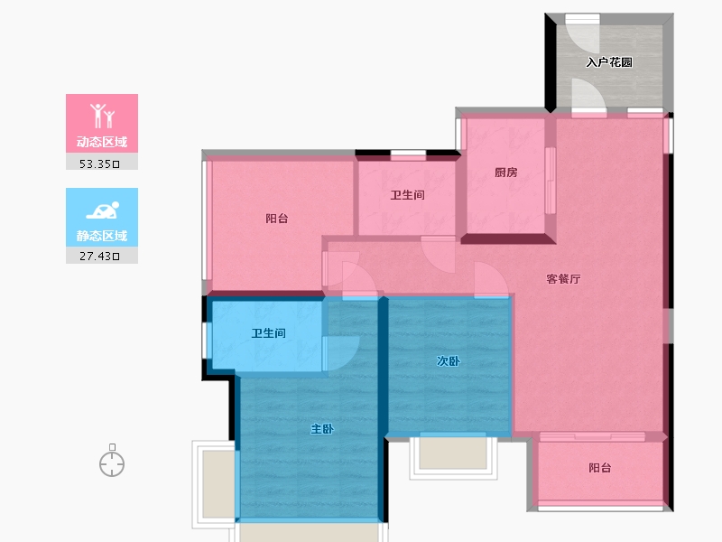 广东省-中山市-华发四季-103.00-户型库-动静分区