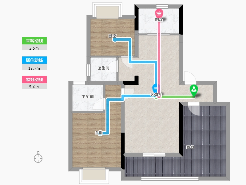 安徽省-宿州市-青山澜岛-76.80-户型库-动静线