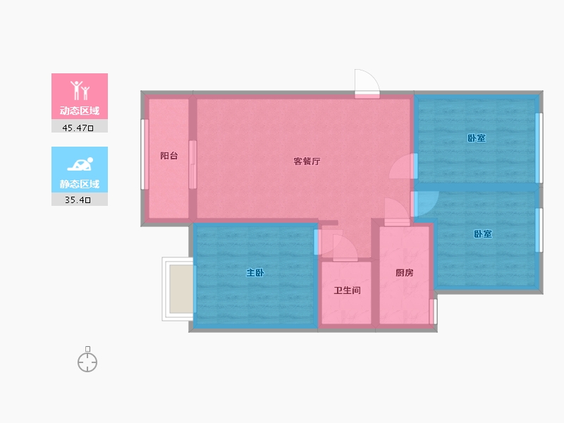 山西省-吕梁市-钰龙湾-87.91-户型库-动静分区