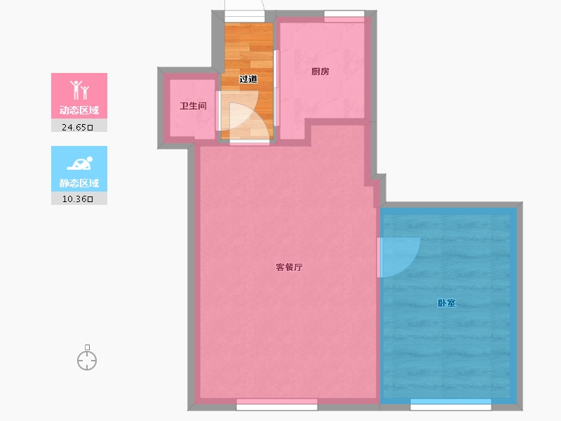 辽宁省-大连市-金四街-33.00-户型库-动静分区