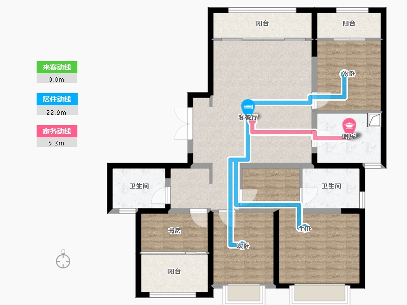 福建省-厦门市-海沧中心TOD璞瑞-114.40-户型库-动静线