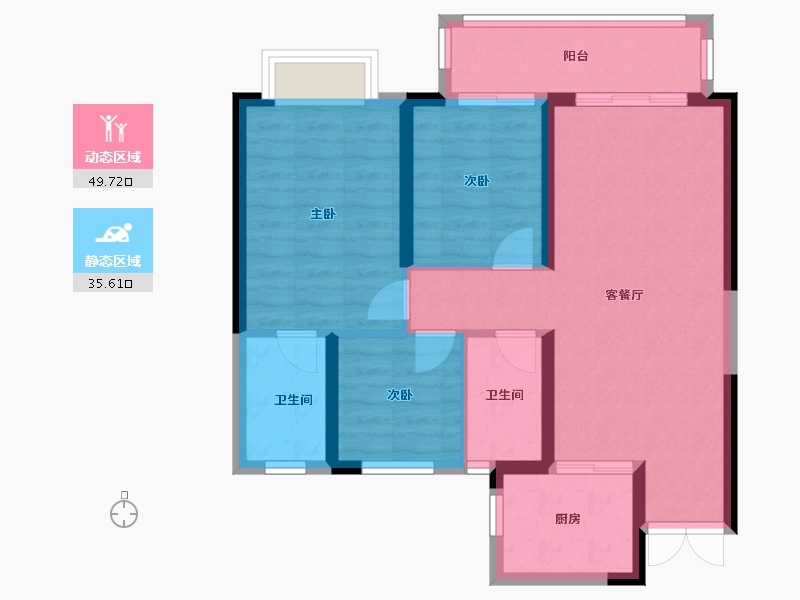 湖北省-武汉市-中建大公馆-87.00-户型库-动静分区