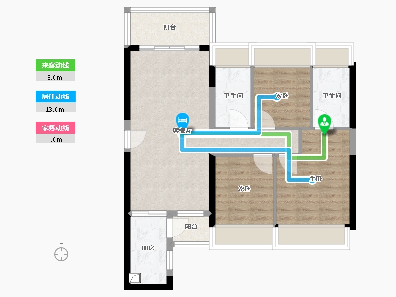 广东省-深圳市-深房光明里-75.28-户型库-动静线