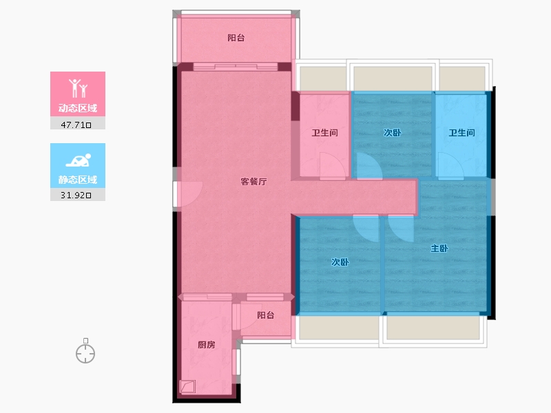 广东省-深圳市-深房光明里-75.28-户型库-动静分区