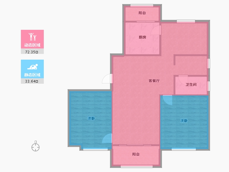 河北省-唐山市-碧桂园凤凰首府-204.00-户型库-动静分区