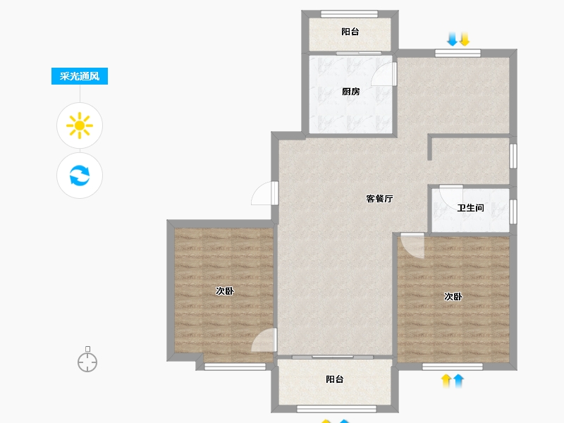 河北省-唐山市-碧桂园凤凰首府-204.00-户型库-采光通风