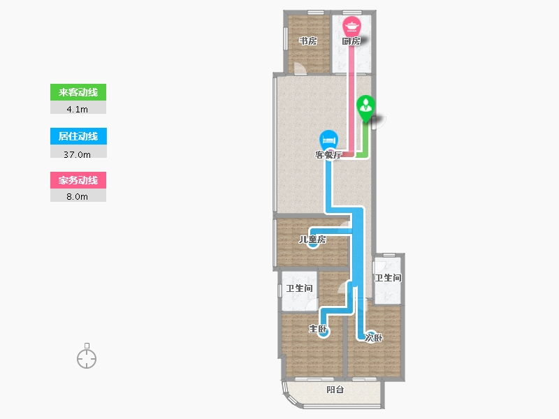 浙江省-衢州市-天元铭鼎-134.90-户型库-动静线