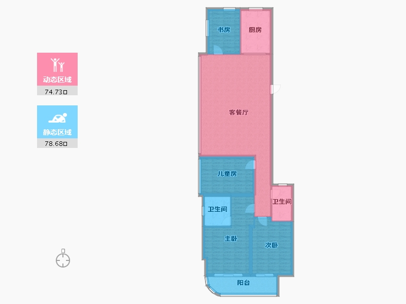 浙江省-衢州市-天元铭鼎-134.90-户型库-动静分区