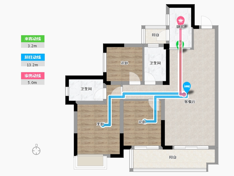 四川省-泸州市-世茂璀璨里程-85.10-户型库-动静线