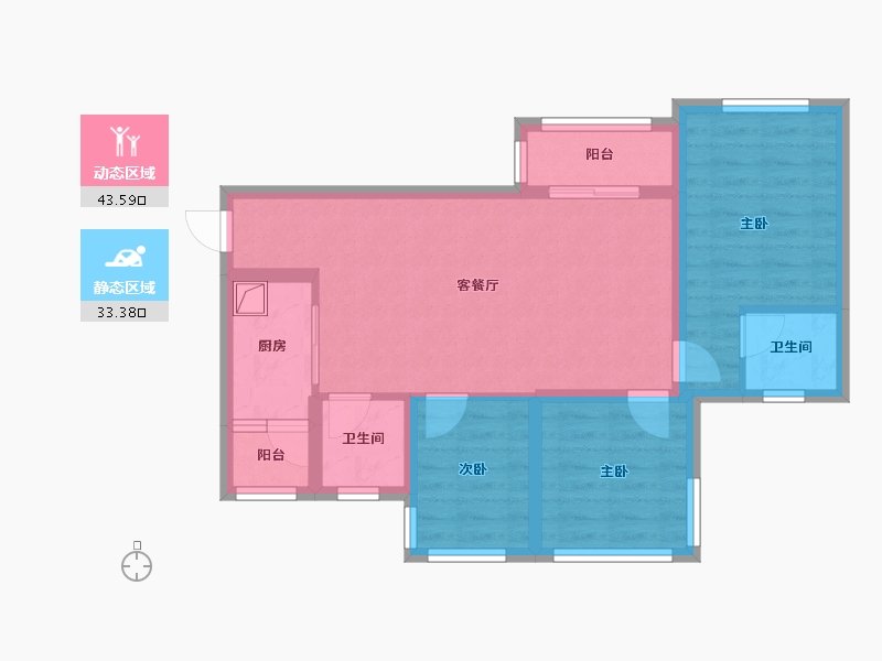 四川省-眉山市-万景进园-67.20-户型库-动静分区