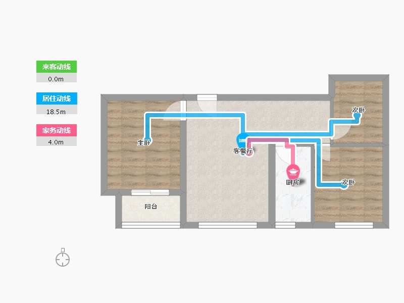 河北省-唐山市-融创唐庭壹号-60.00-户型库-动静线