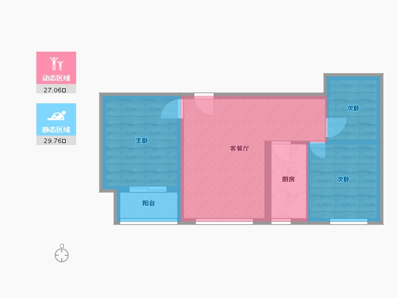 河北省-唐山市-融创唐庭壹号-60.00-户型库-动静分区