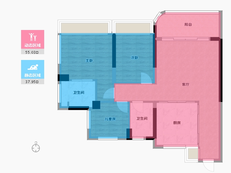 广东省-深圳市-臻玺-84.80-户型库-动静分区