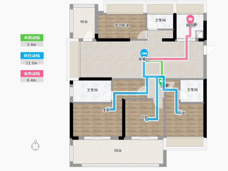 河南省-南阳市-花漾美郡小区-114.40-户型库-动静线