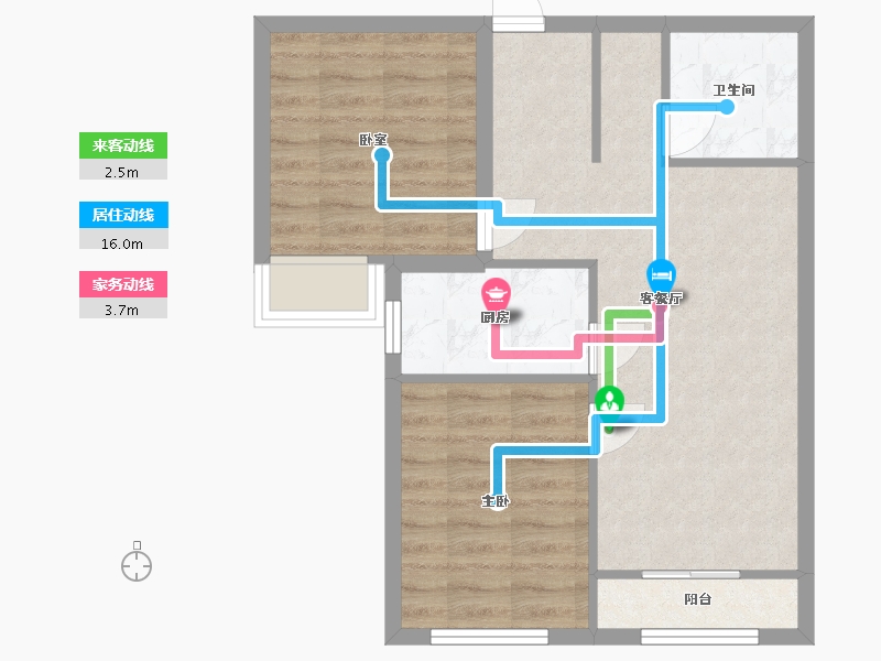 北京-北京市-槐悦佳苑-67.05-户型库-动静线