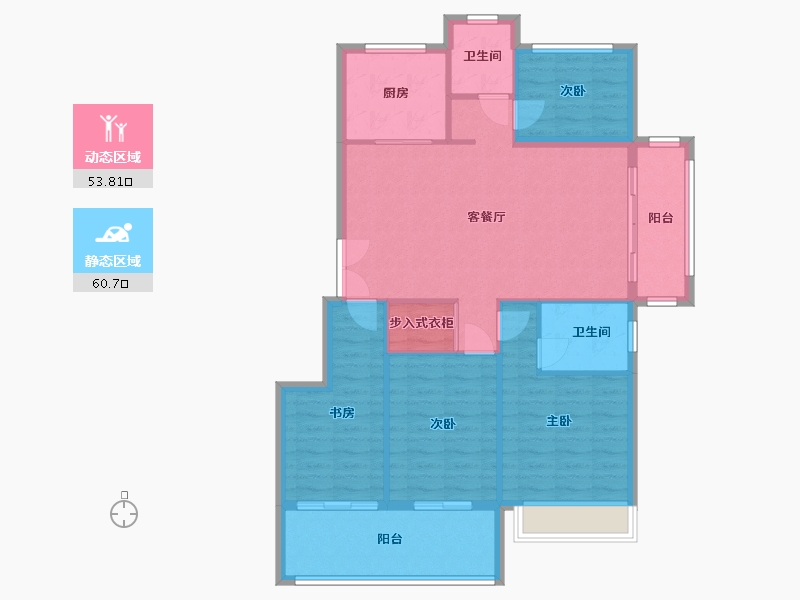 浙江省-丽水市-丽水市庆元县源头山居-102.40-户型库-动静分区