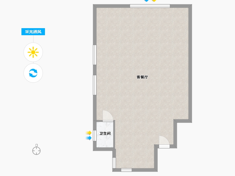 浙江省-温州市-新天和家园展示中心-71.20-户型库-采光通风