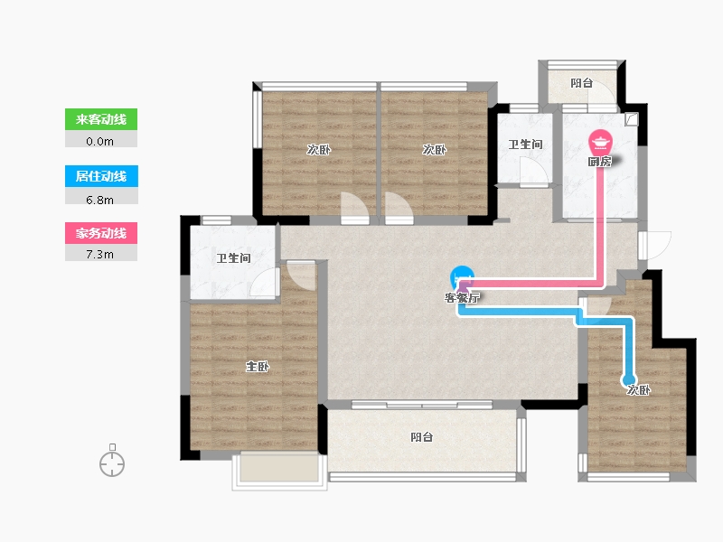 四川省-成都市-观澜大院-97.60-户型库-动静线