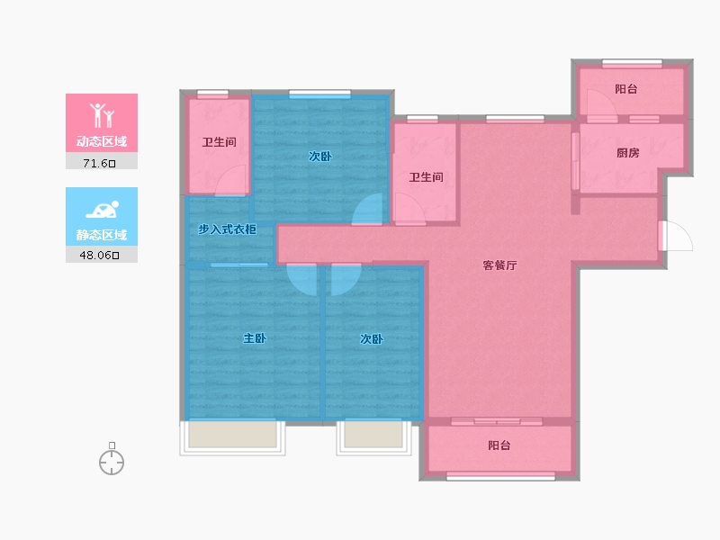 河北省-沧州市-润景康城-108.23-户型库-动静分区