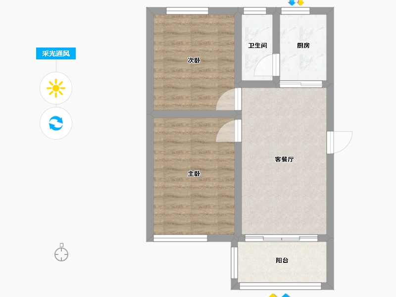 广东省-广州市-公安大院-52.32-户型库-采光通风