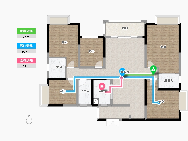 四川省-凉山彝族自治州-恒昌南悦府-140.80-户型库-动静线