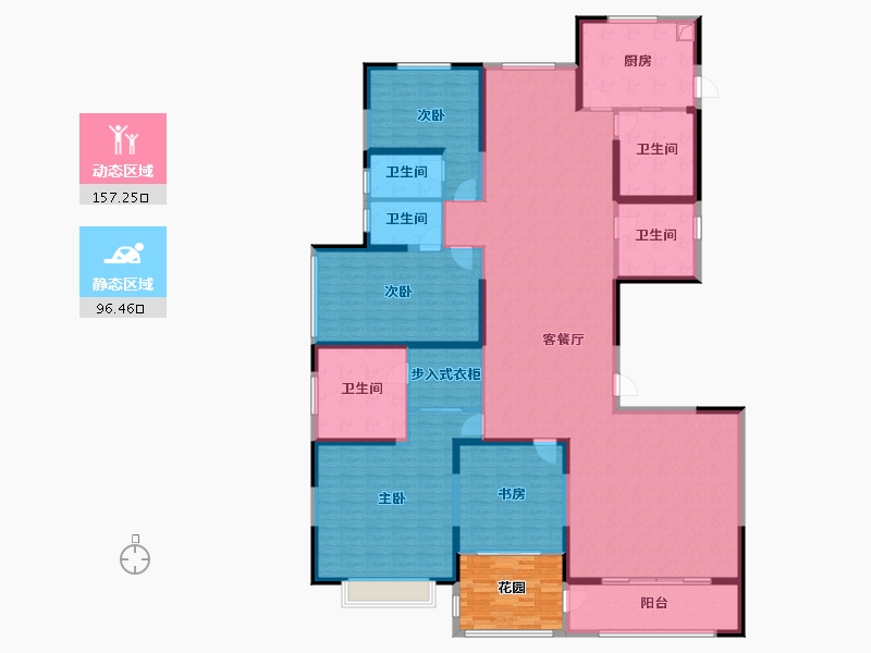 青海省-西宁市-新千华府-242.40-户型库-动静分区