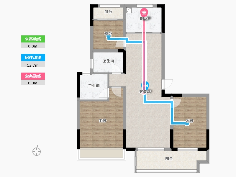 江苏省-镇江市-爱家尚城-92.80-户型库-动静线