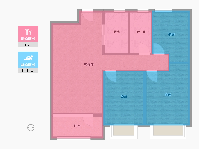 山东省-青岛市-腾讯双创小镇-83.44-户型库-动静分区