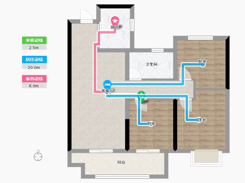 江苏省-无锡市-氿里景园-74.44-户型库-动静线