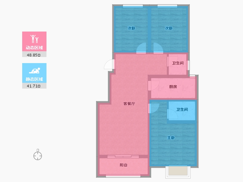 山东省-济南市-卓亚香格里-95.00-户型库-动静分区