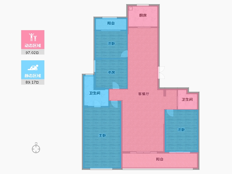 江苏省-苏州市-中大未来城-170.98-户型库-动静分区