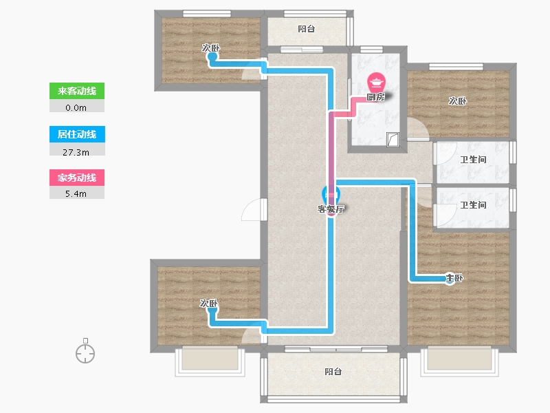 浙江省-宁波市-碧桂园天玺湾-116.80-户型库-动静线