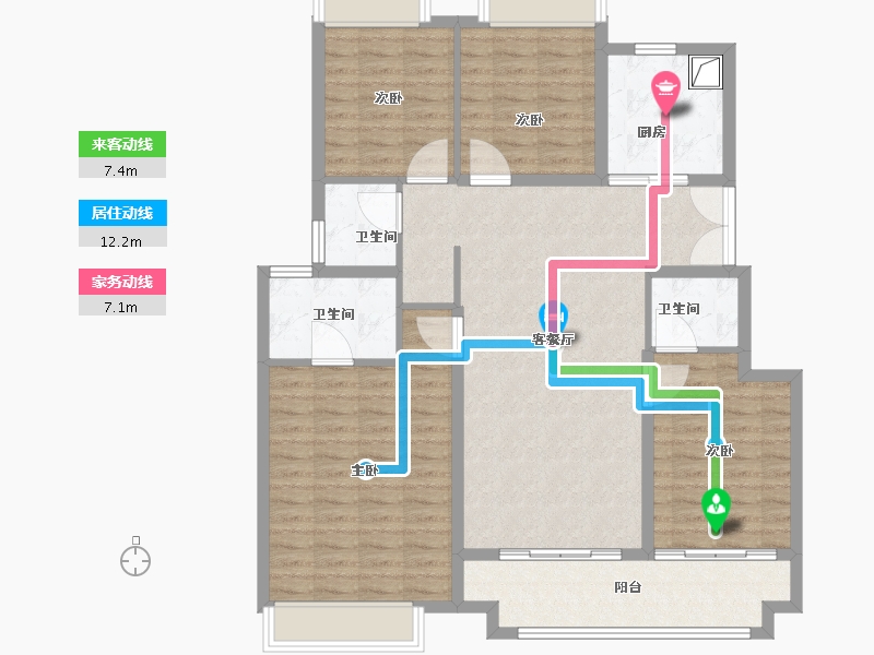 江苏省-宿迁市-奥园-115.00-户型库-动静线