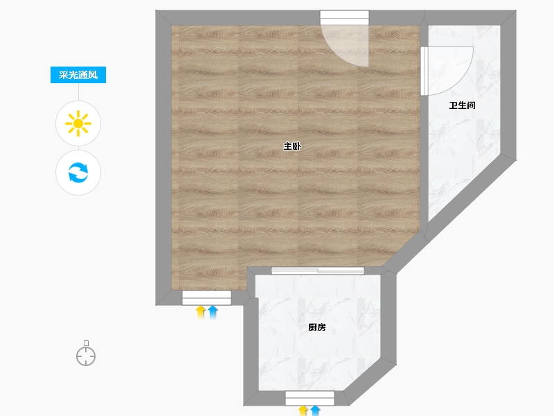 四川省-成都市-锦宏纳米爱邸-23.40-户型库-采光通风