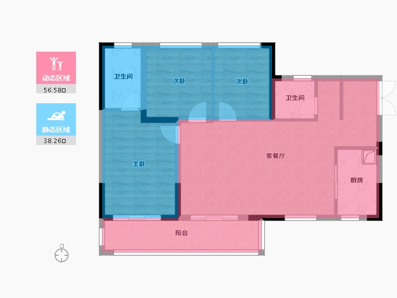 四川省-成都市-中铁卓越时代城-89.00-户型库-动静分区