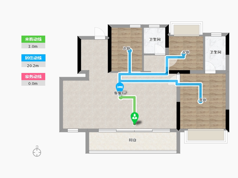 四川省-成都市-中国铁建领樾-87.38-户型库-动静线