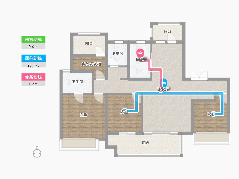 河南省-南阳市-南阳高新吾悦广场-102.26-户型库-动静线