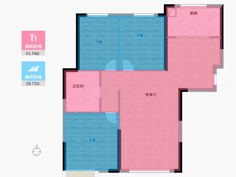 辽宁省-沈阳市-恒大温泉小镇-91.19-户型库-动静分区