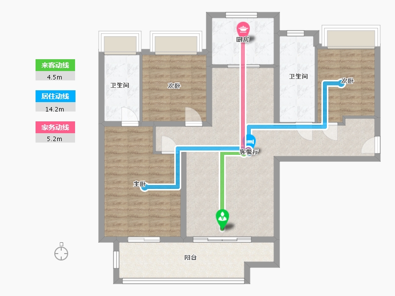 河南省-南阳市-建业·中州学府-100.69-户型库-动静线