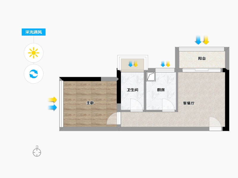 广东省-惠州市-云玺公馆-36.00-户型库-采光通风